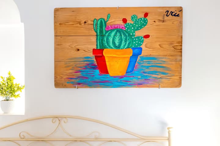 Quadro con cactus firmato Viù